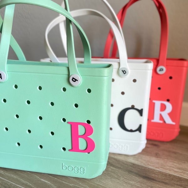 BOGEMS - Letter Charms for Bogg Bag - Monograms - Initials - Fit Bogg Bag and Simply Southern Bags