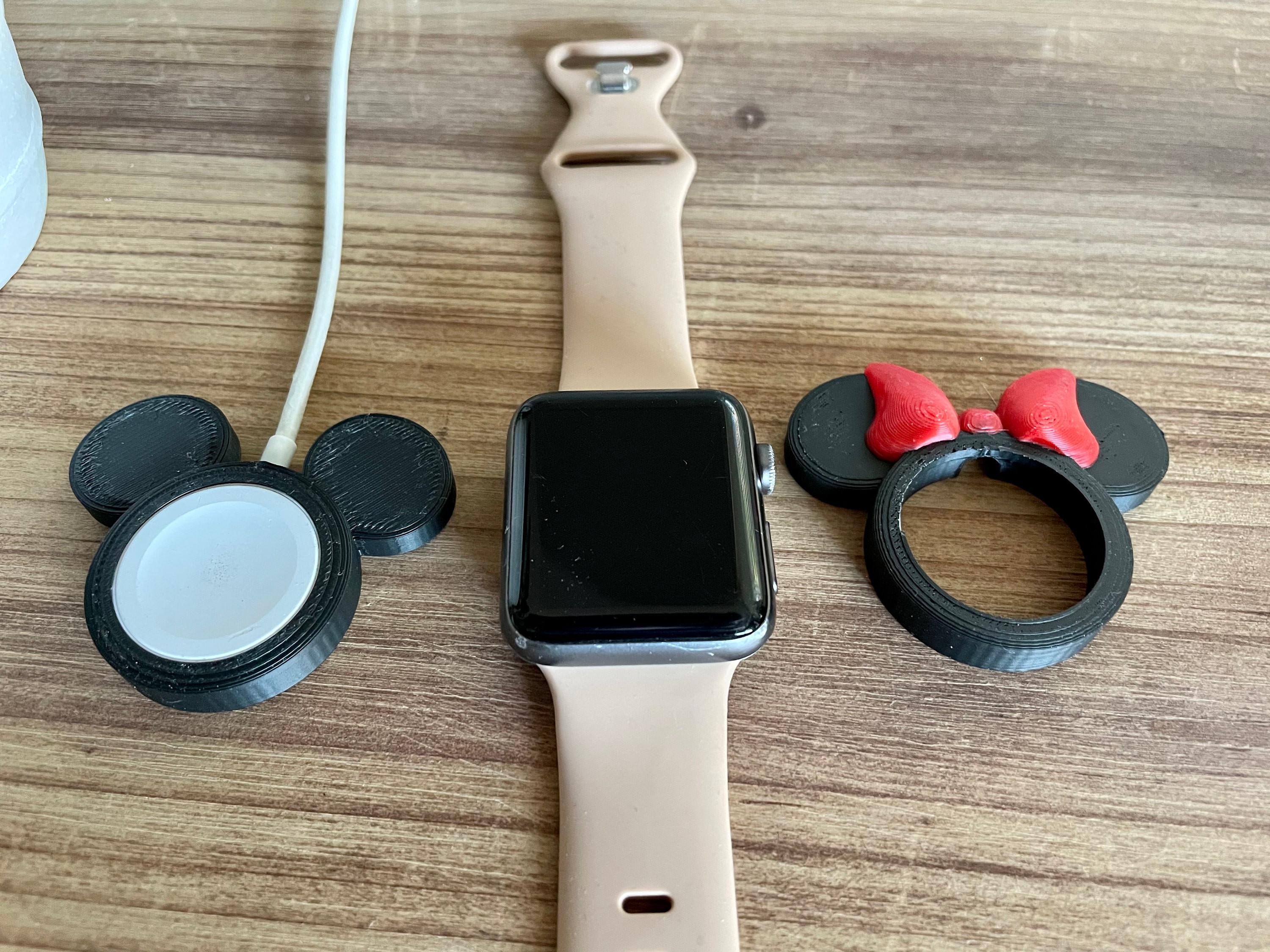 Mickey and Minnie Mouse Apple Watch Charger Charm Bring the Etsy