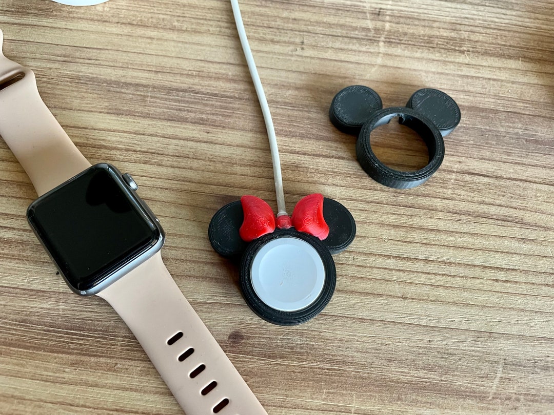 Mickey and Minnie Mouse Apple Watch Charger Charm Bring the Magic of