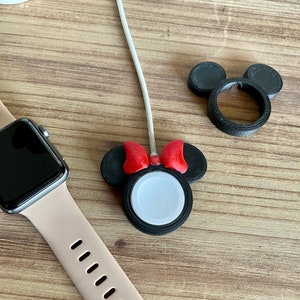 Mickey and Minnie Mouse Apple Watch Charger Charm - Bring the Magic of Disney to Your Apple Watch