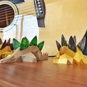 Pick holder - Stegosaurus Pick holder - gift for guitarist, bassist or musicians - dinosaur pick holder