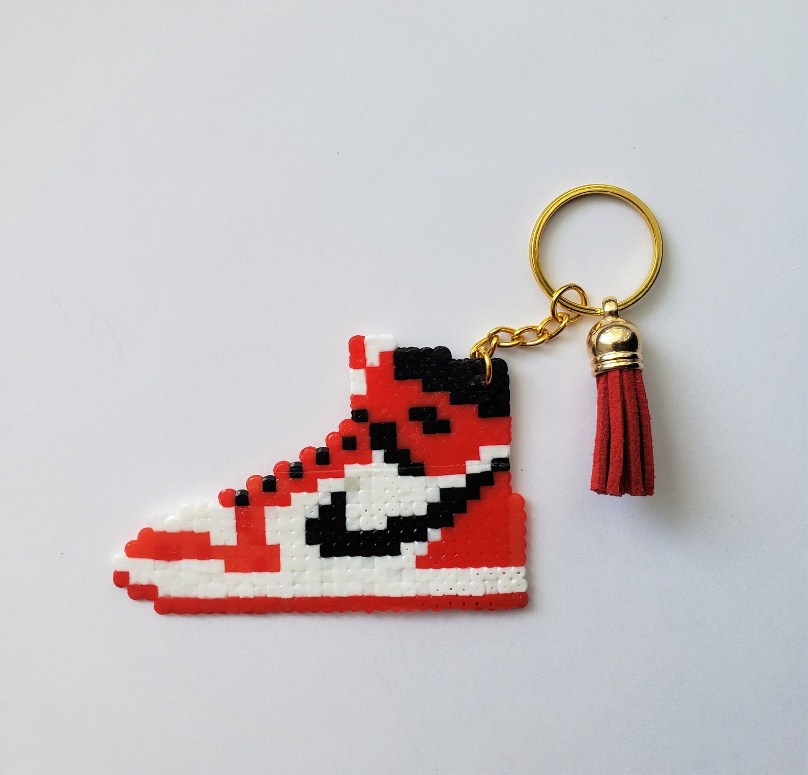 Nike Air Jordan 1 Keychain Hama Bead Perler bead Pixel Etsy