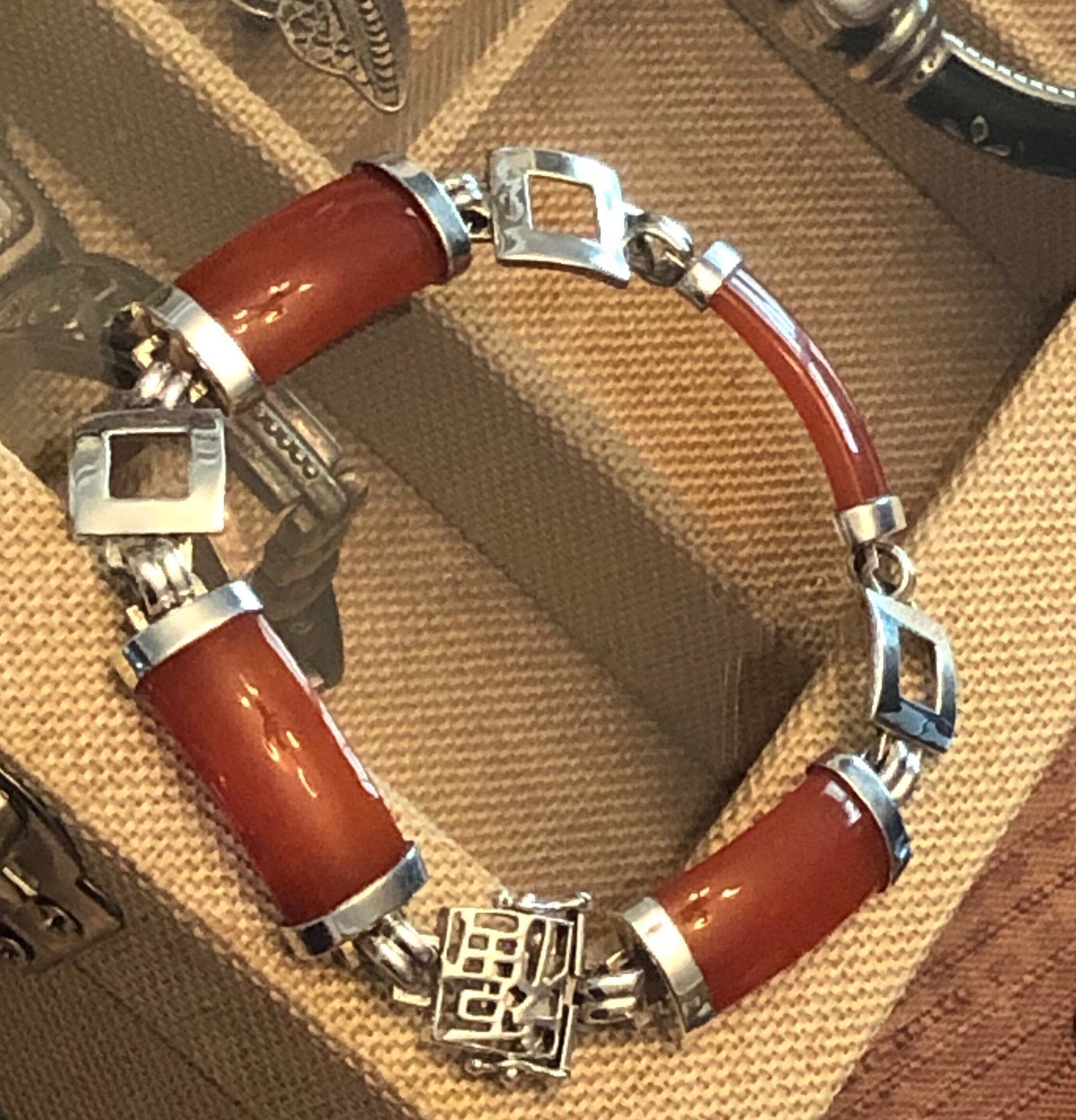Silver jade bracelet Clearance