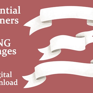 Einfache Weiße Papier Banner PNG Digitaler Download