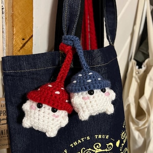 Cute Crochet Mushroom Keychain