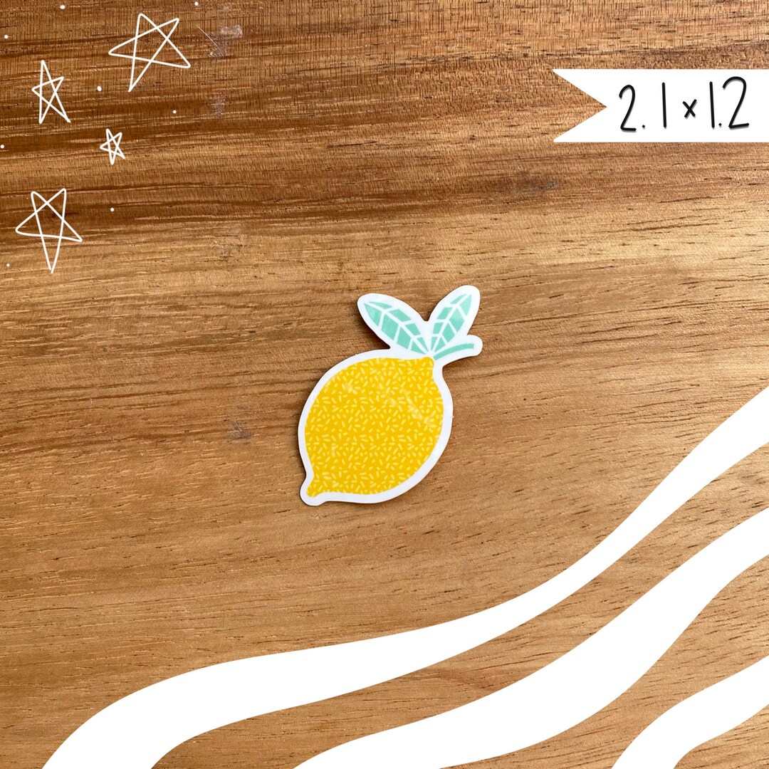 Lemon Store Sticker Lemon Sticker / Lemon Decal / Vinyl Sticker / Citrus Sticker / Lemon ...