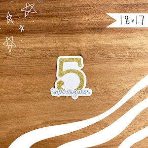 Enneagram Five Sticker / The Investigator / Enneagram 5 / Enneagram sticker / Vinyl Sticker / kindle sticker