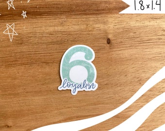 Enneagram Six Sticker / The Loyalist / Enneagram 6 / Enneagram sticker / Vinyl Sticker / kindle sticker