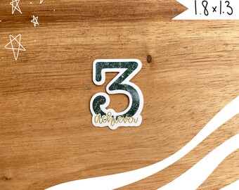 Enneagram Three Sticker / The Achiever / Enneagram 3 / Enneagram sticker / Vinyl Sticker / kindle sticker