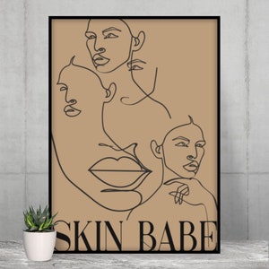 Skin Babe Poster, Esthetician decor, Esthetician poster, esthetician