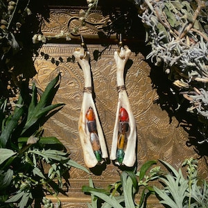 small mammal bone earrings