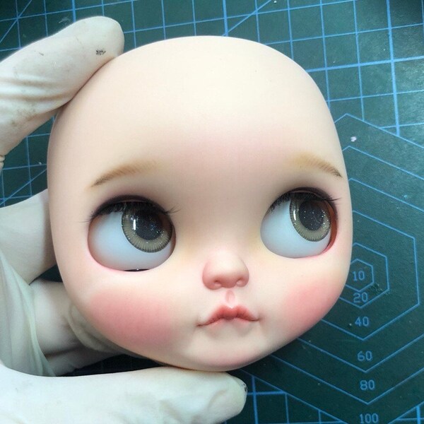 Custom Blythe Doll Faceplate with Eyes