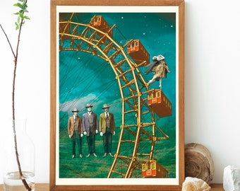 Collage Art Print -FERRIS DANCE-