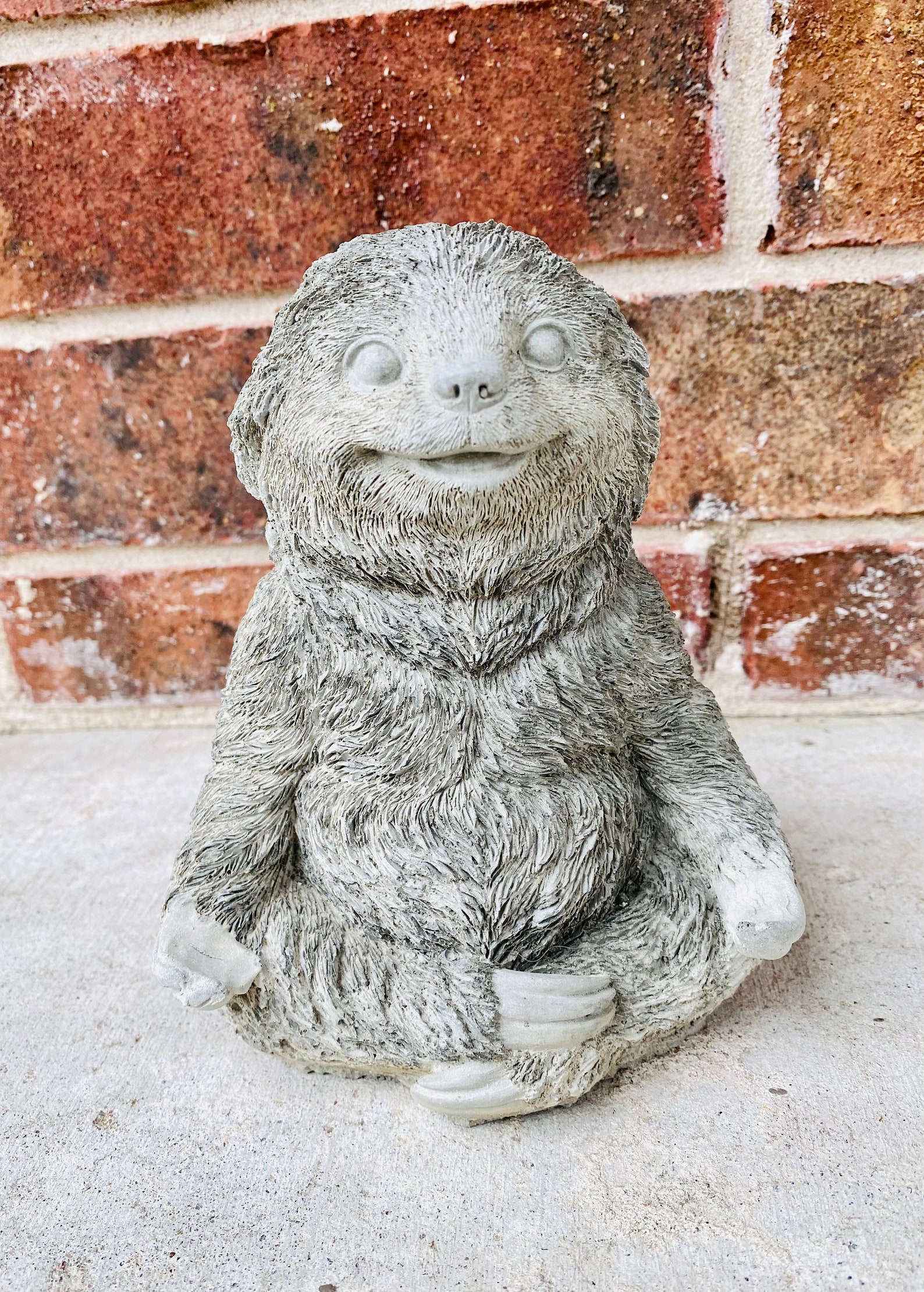 Concrete Sloth Garden Sloth Garden Statue Meditation | Etsy