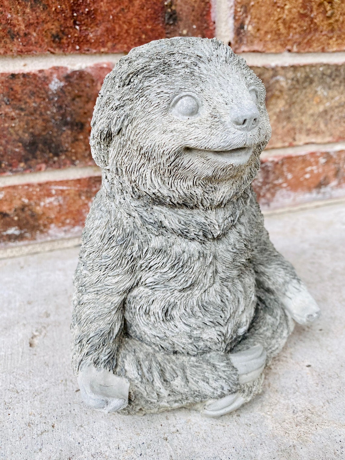 Concrete Sloth Garden Sloth Garden Statue Meditation | Etsy