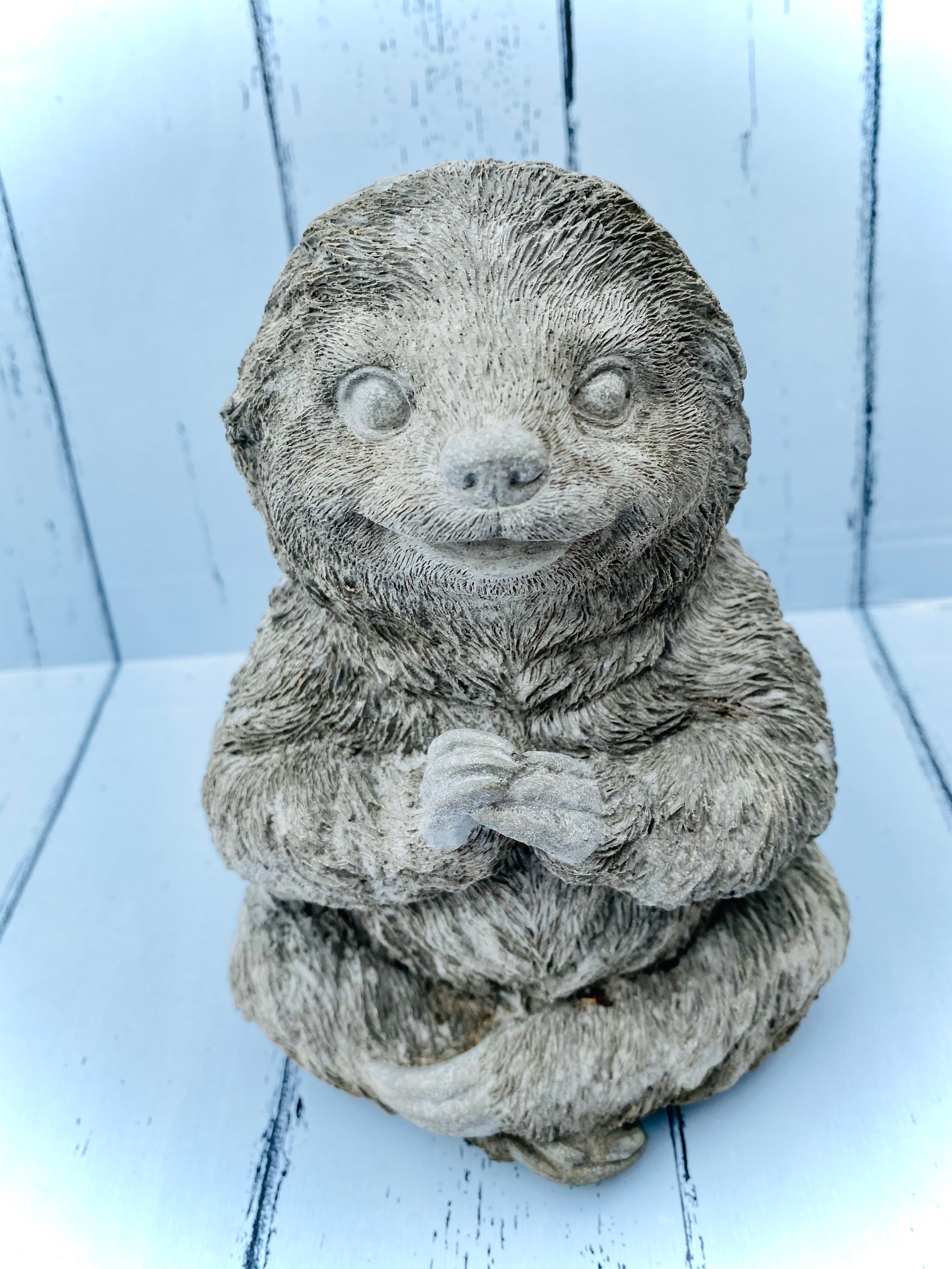 Praying Sloth Concrete Sloth Garden Sloth Garden Statue | Etsy