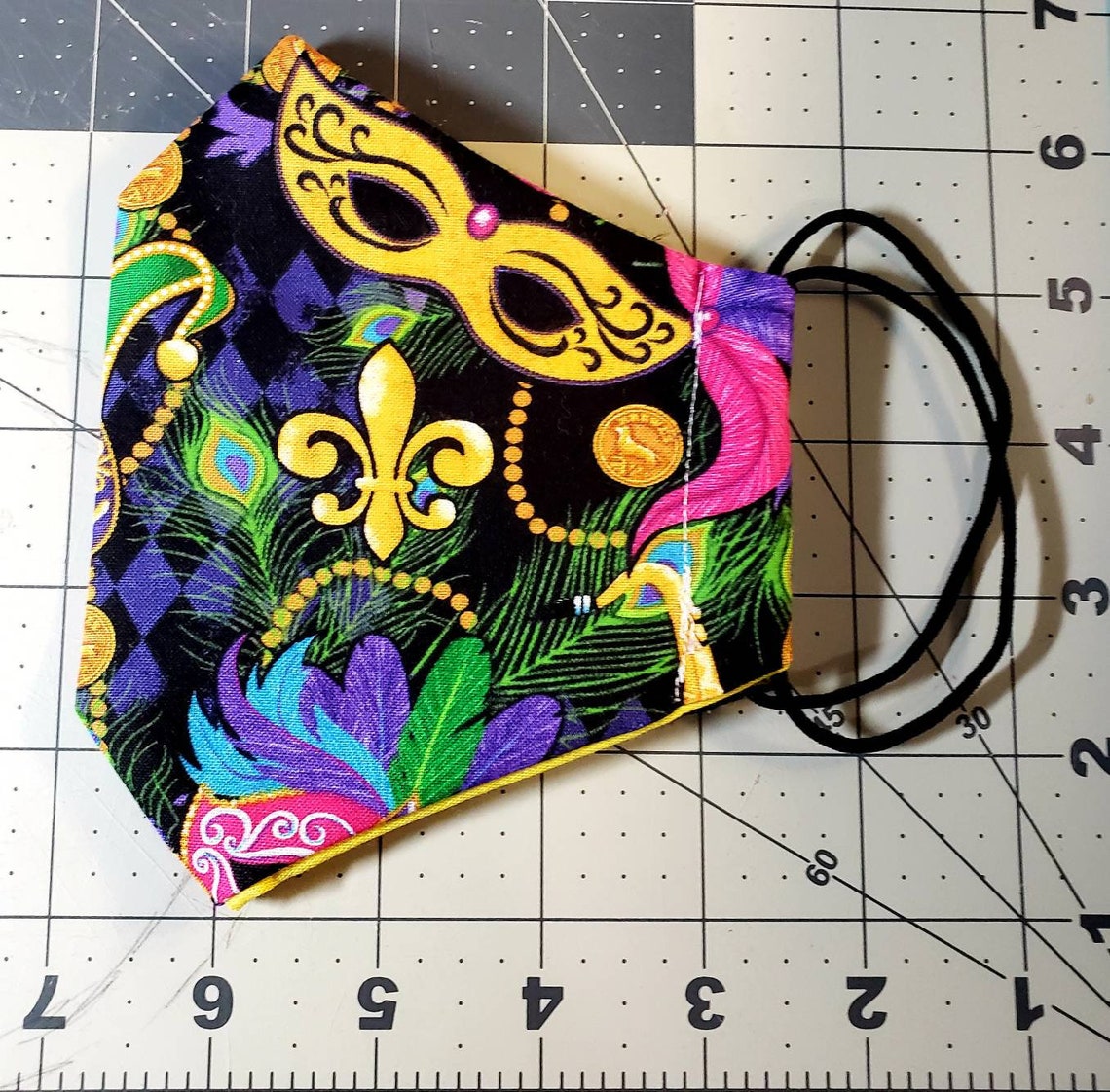 Mardi Gras face mask Etsy
