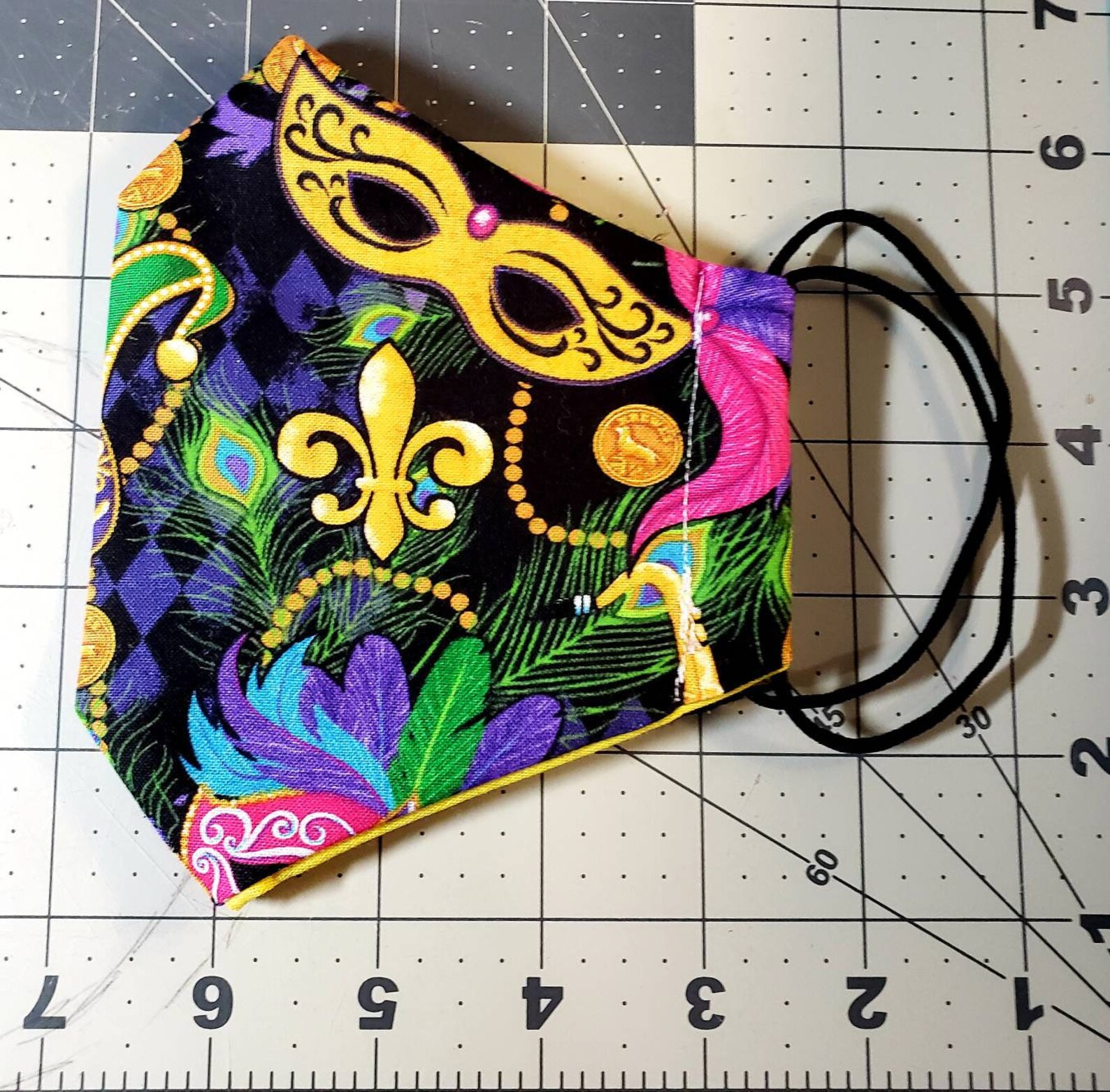 Mardi Gras face mask Etsy