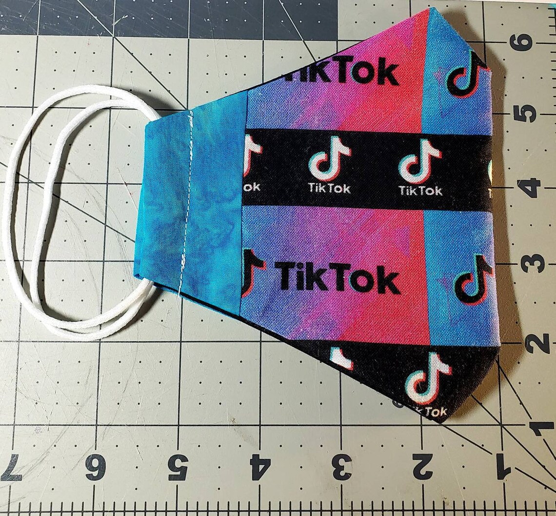 Tik tok inspired face mask | Etsy