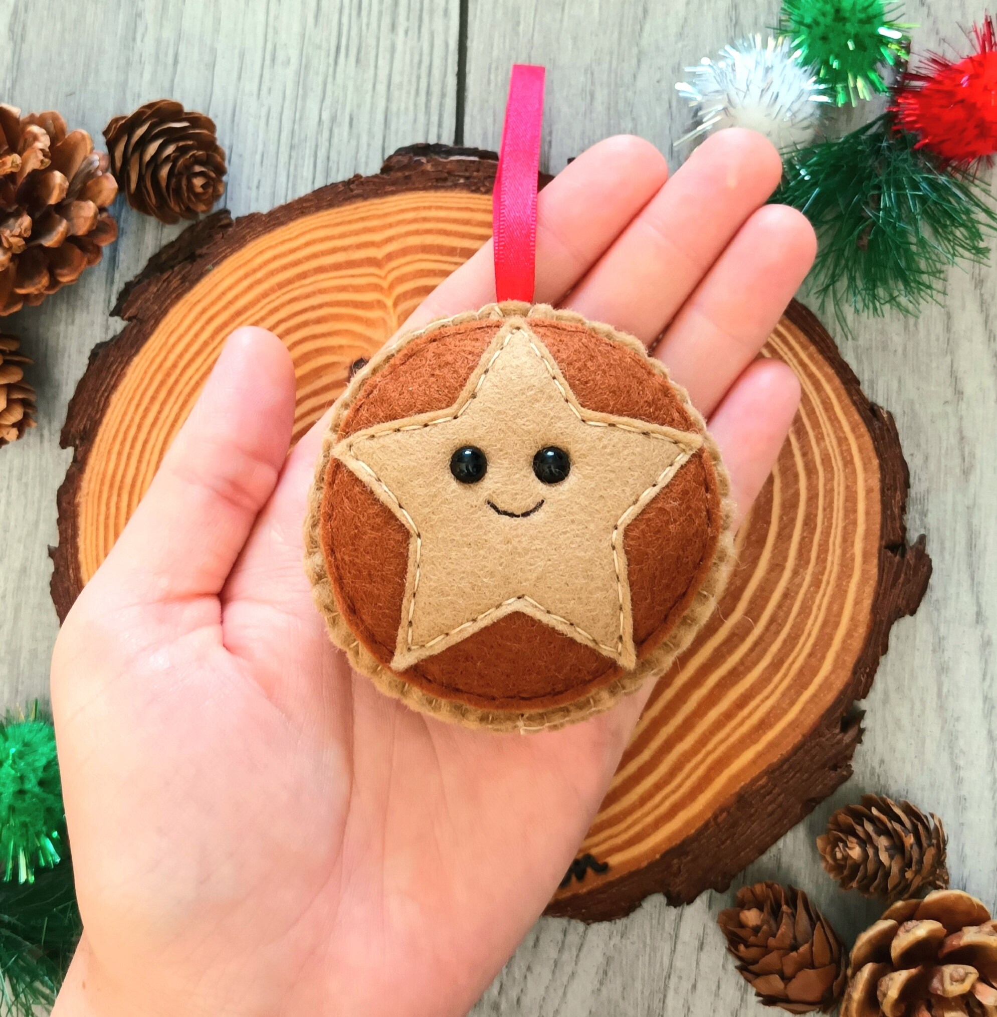 Mince pie christmas tree decoration Clearance