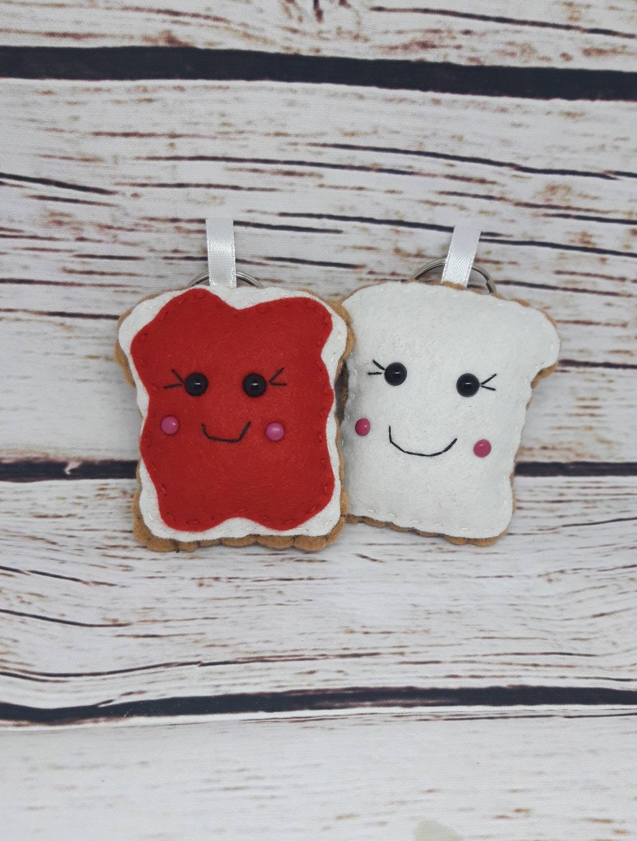 Handmade kawaii felt toast keyring hanging accessory or Etsy