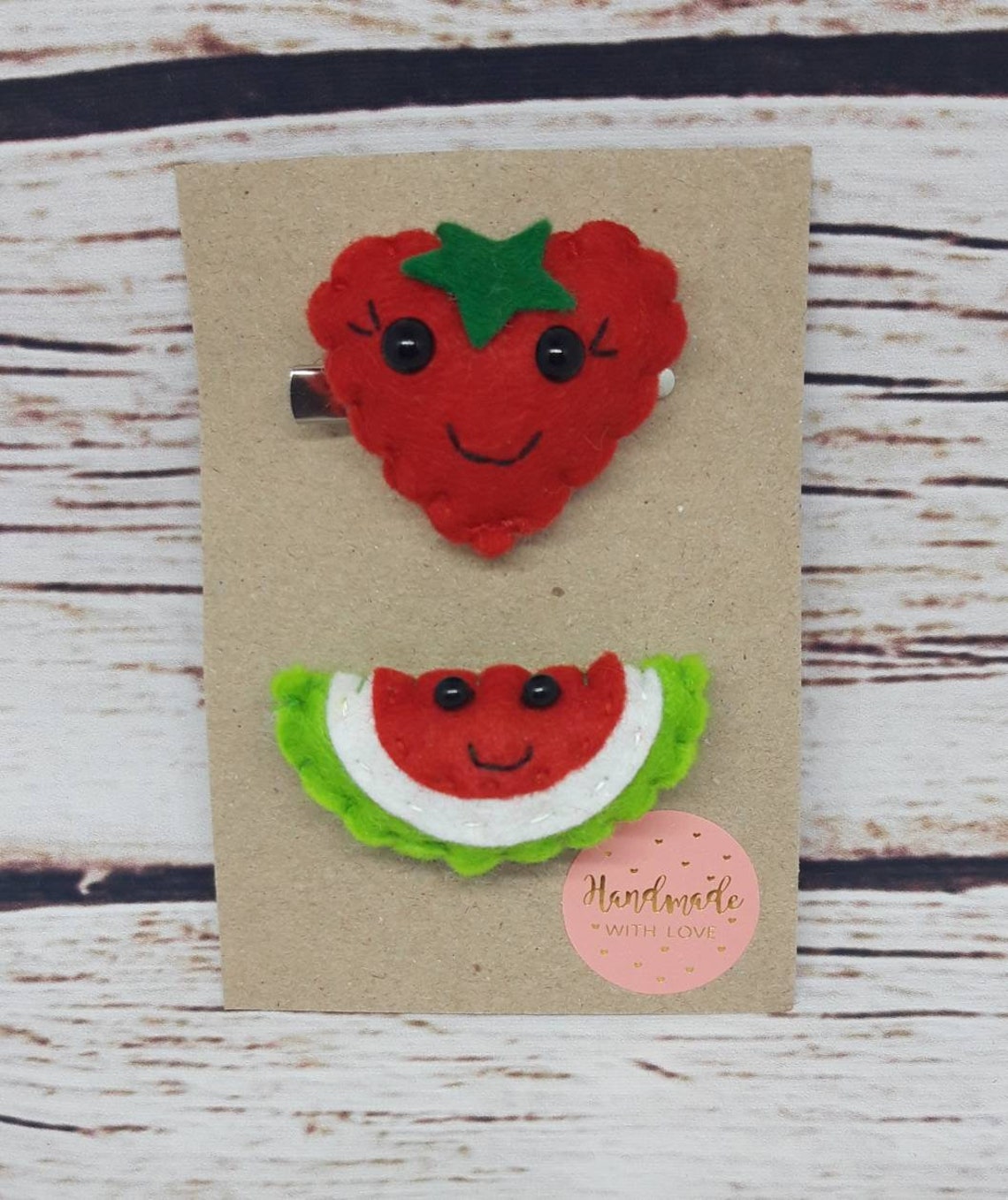 Kawaii Fruit & Veg Hair Clips Handmade Felt Hair Accessories Etsy