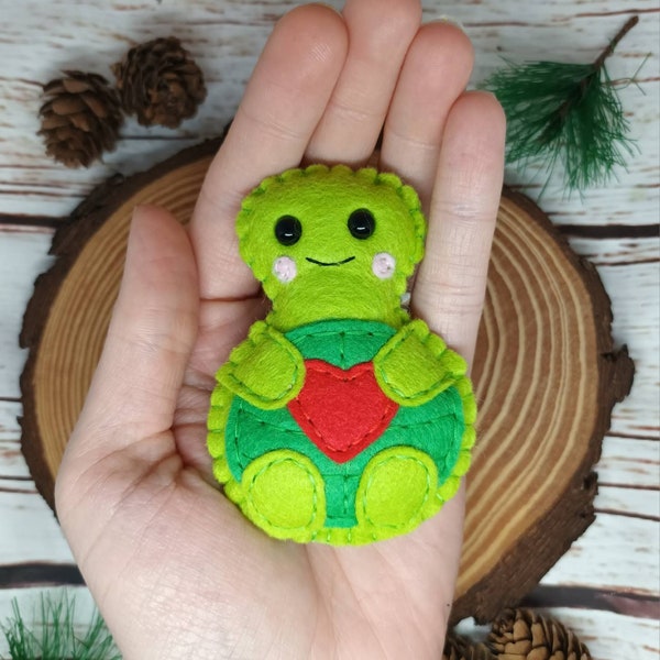 Turtle Letterbox gift, you are amazing felt plush, handsewn pocket hug