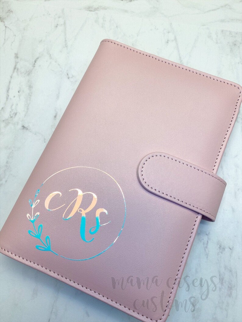 Budget Binder with Cash Envelope System | Custom Budgeting Organizer with Money Pockets | Budget Planner | Leather A6 Personalized Binder 