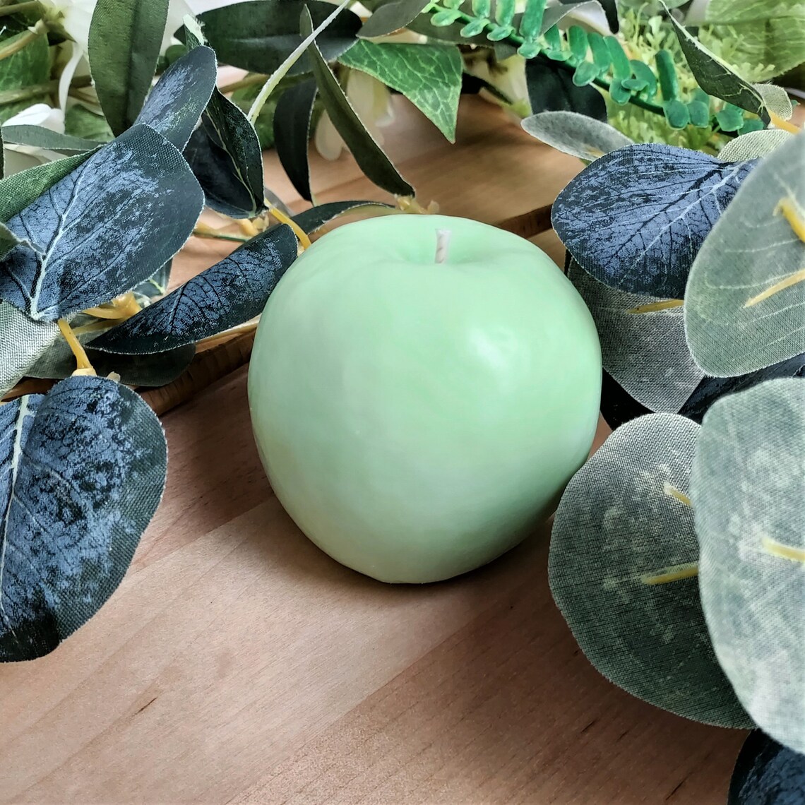 Green Apple Soy Candle Pillar Candle Summer Candle Granny Etsy