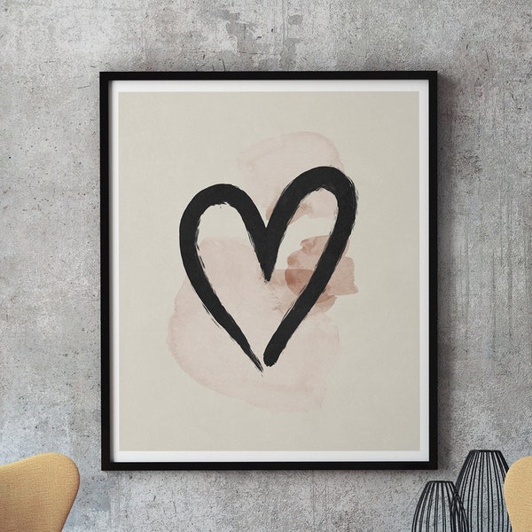 Abstract Heart Art Etsy