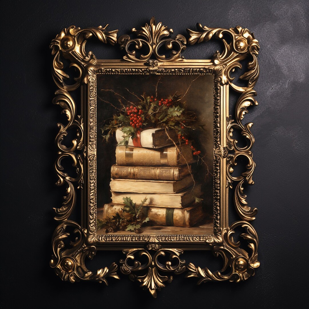 Rustic Christmas Printable Book Christmas in Mistletoe Art - Etsy
