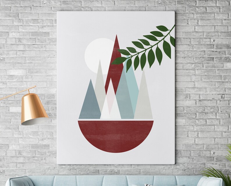 Boho Art Set of 9 Prints Mid Century Modern Boho Wall Art Set Etsy