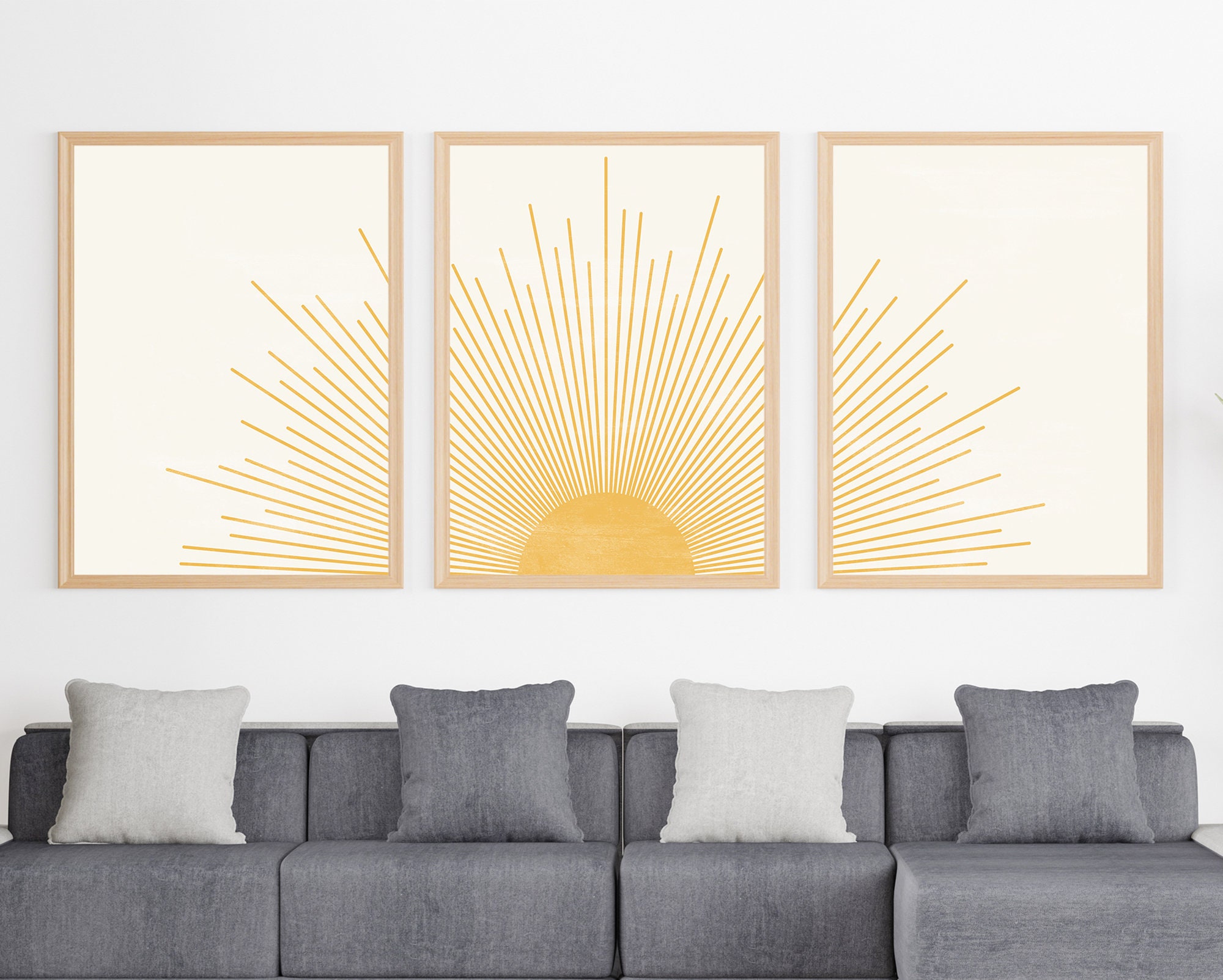 Sun Art Set of 3 Prints Sun Print Sunset Digital Download Etsy UK