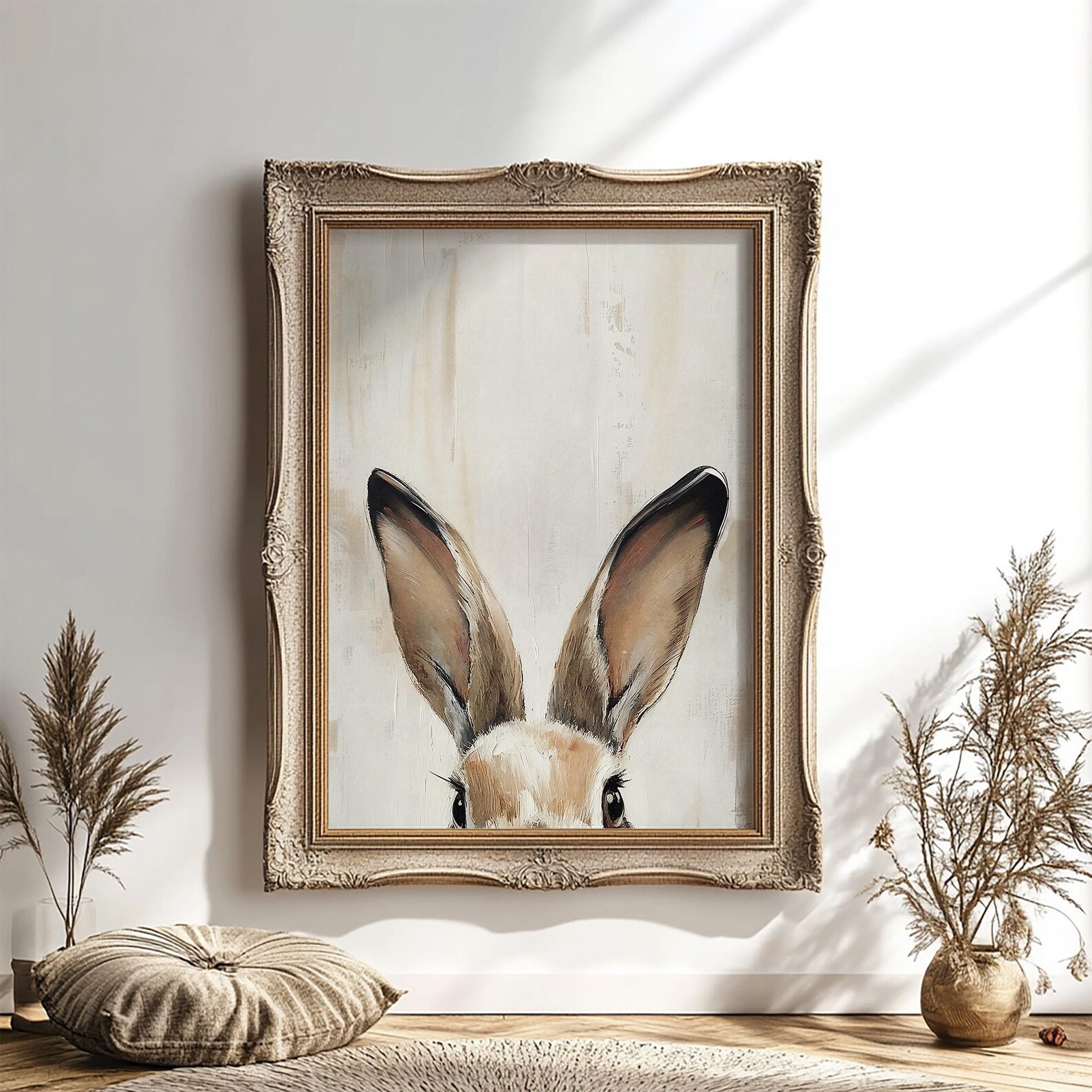 Easter Rabbit Ears Print, Spring Bunny Cottagecore Print, Easter Wall ...