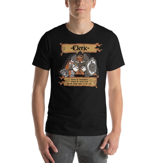 Cleric Dungeons and Dragons Character Class Premium Shirt DnD Gifts DnD RPG Gaming TTRPG DnD Gift Role Playing Game