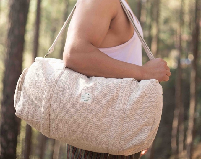 Pure Cotton Duffel Bag: Handmade Travel Holdall