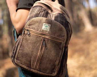 Handcrafted Himalayan Cotton Backpack: Unique Design for Festivals, Hiking & More - Ethically Made with Love