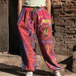 Tie Dye Chilled Pants | Hippie Trouser |unisex Elastic Waist