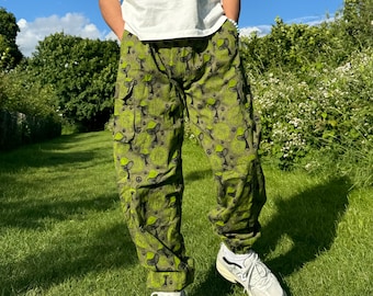 Pantalones hippies con estampado de hongos: pantalones de algodón ecológico para festivales
