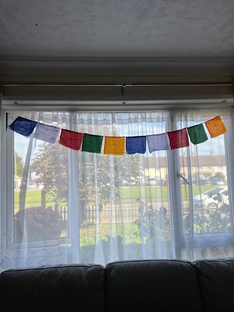 Tibetan Prayer Flags | Hand Screen Printed Lungta Bunting image 6