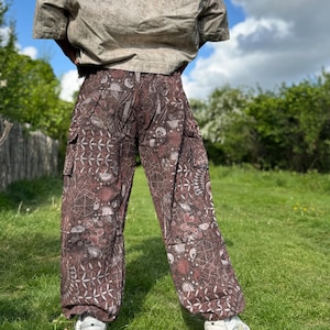 Psychedelic Geometric Cargo Pants: Fair Trade Festival Trousers image 7