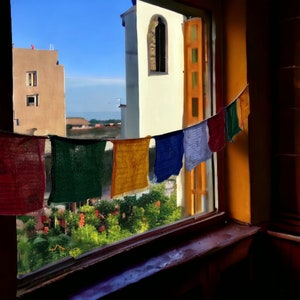 Tibetan Prayer Flags | Hand Screen Printed Lungta Bunting image 5