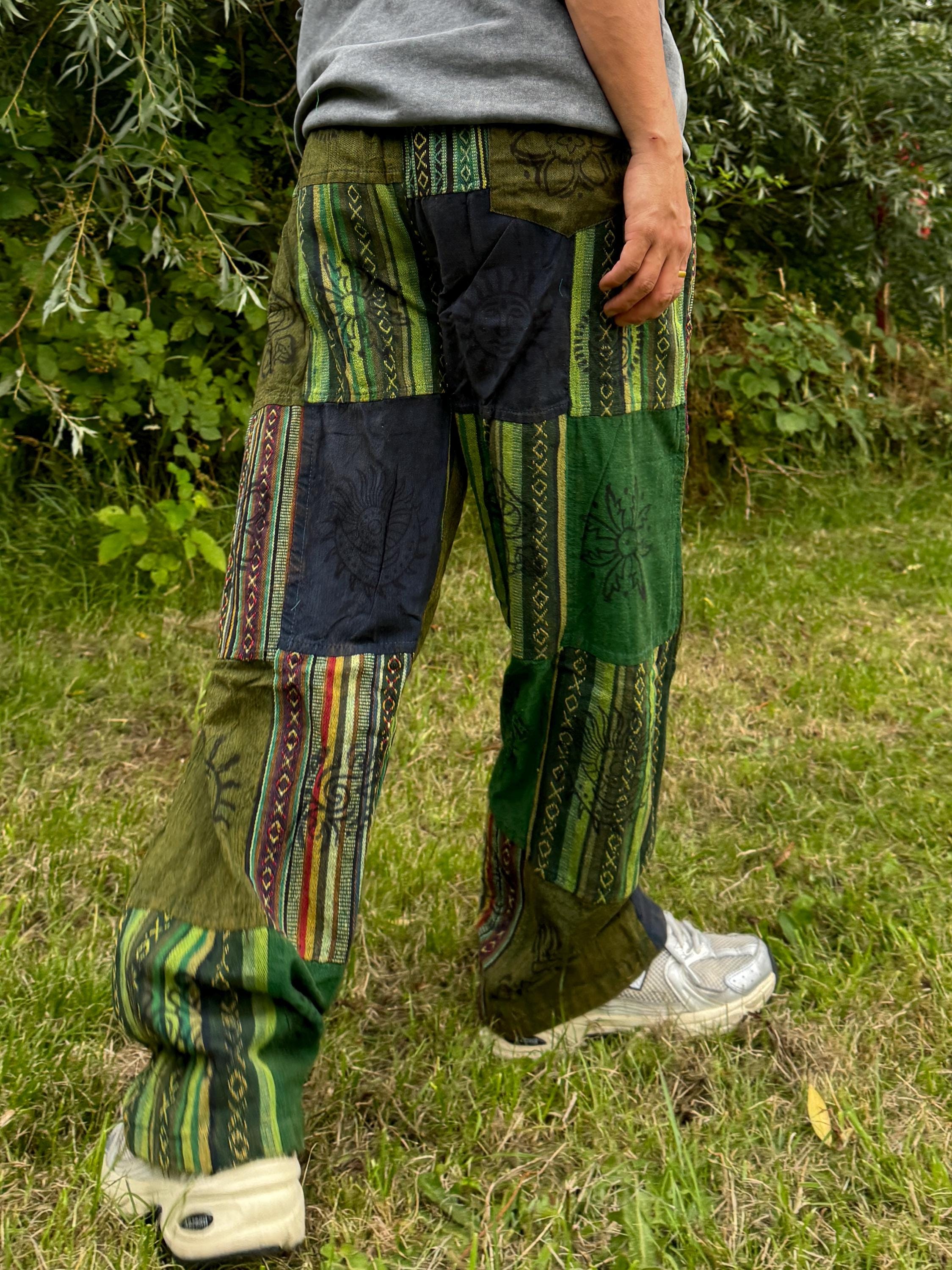 Handmade Patchwork Cotton Pants: Unisex Festival Trousers - Etsy