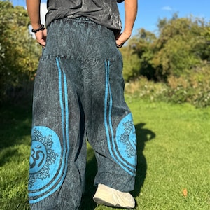 Pantalón hippie oversize/Unisex/Tejido 100% algodón/Pantalones de festival/Ecológicos/Hechos en Nepal
