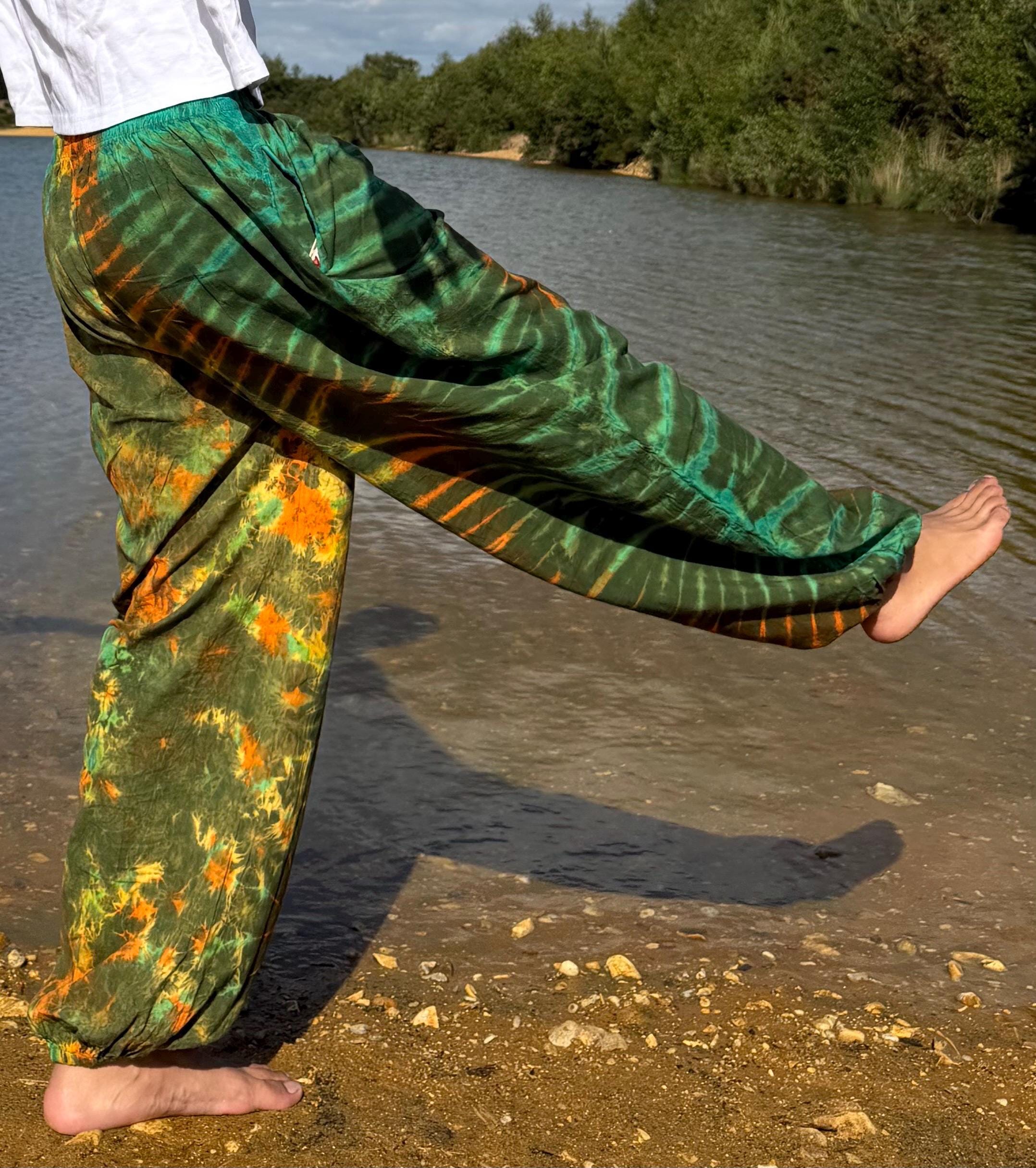 Tie Dye Chilled Pants | Hippie Trouser |unisex Elastic Waist Yoga