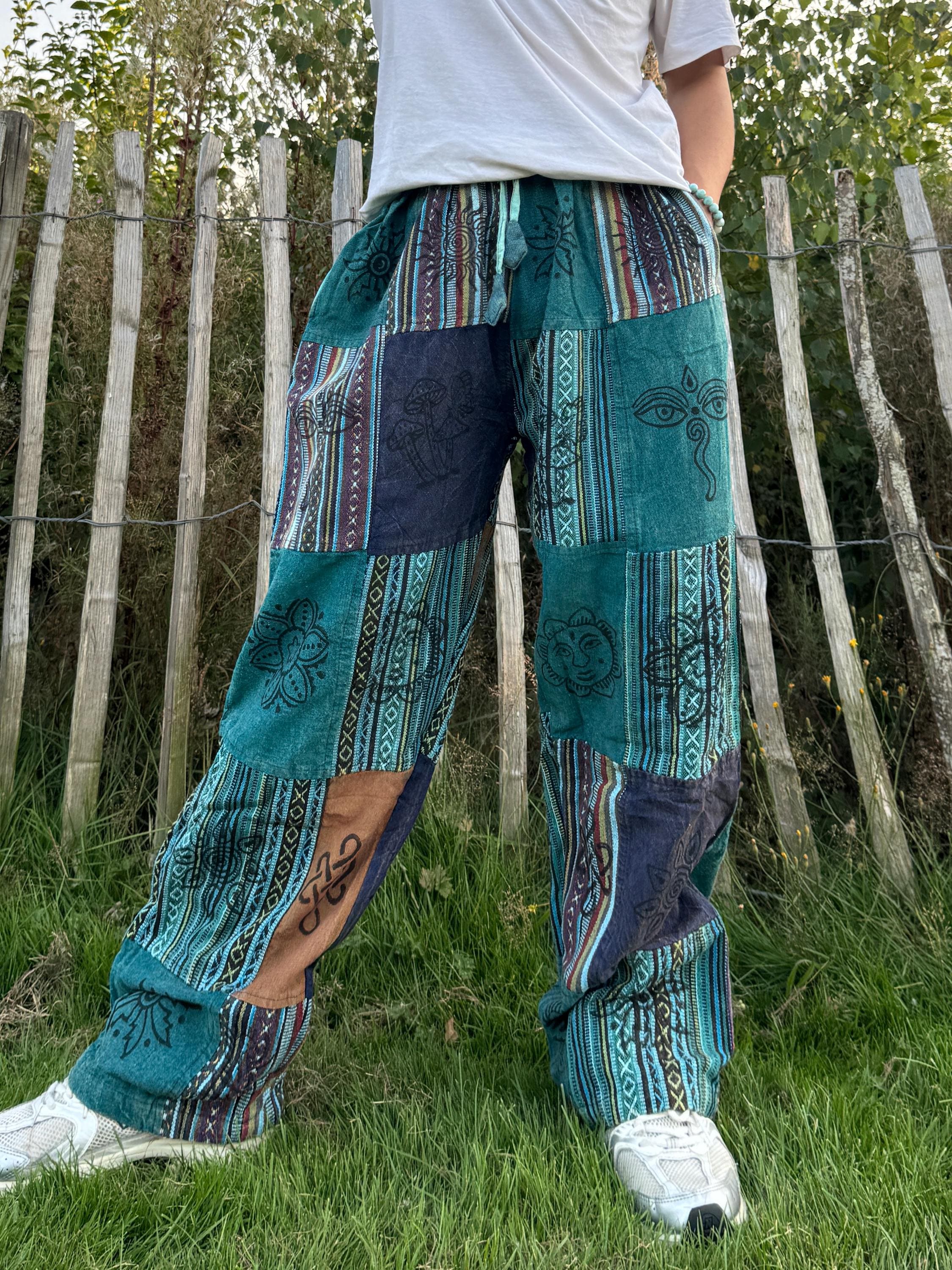 Hippie Patchwork Pants| Unisex| Festival Cotton Pants