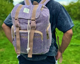 Handmade Backpack Eco-Friendly Vintage Bag Colourful Nepal Travel Backpack  Ethically Crafted Organic Cotton Rucksack