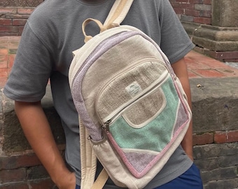 Eco Hemp & Cotton Backpack – Handmade Fair Trade Rucksack | Unisex Sustainable Bag