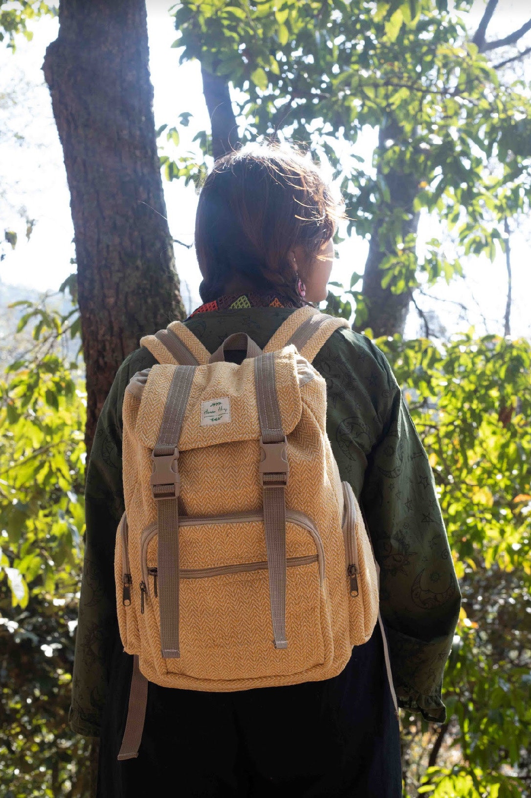 Unique Cotton Backpack Small Backpack Hippie Backpack Festival