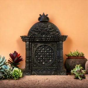 Exquisite Hand Carved Wooden Antique Nepal Window Design Showcase - Unique Artisan MasterpieceHome Decor